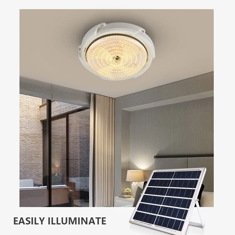 High Quality Solar Ceiling Light Modern home Remote Control Indoor 50w 100w 200w Solar LED Ceiling Light Led Solar Light