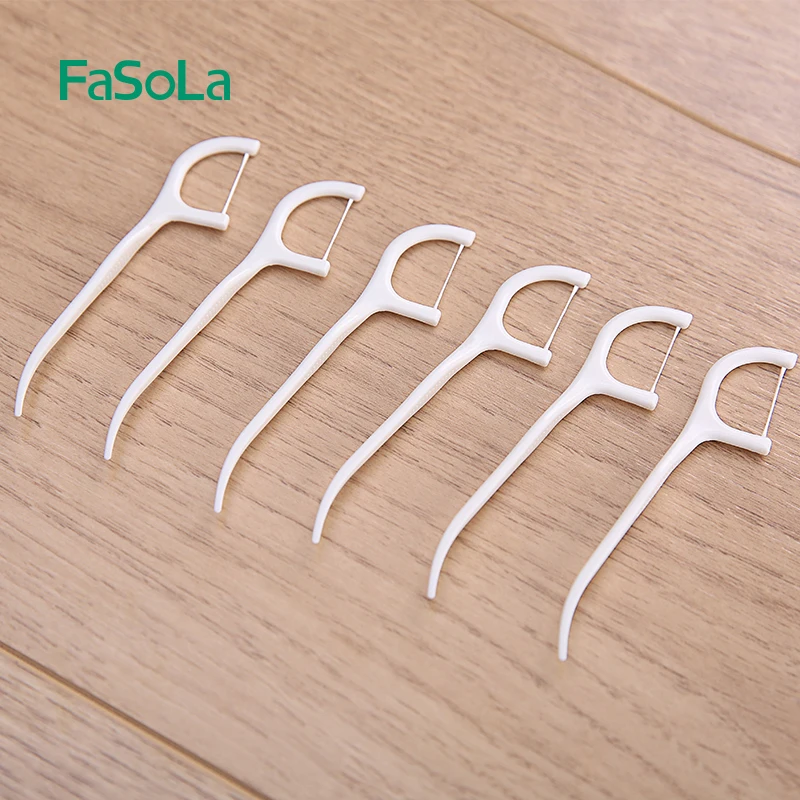 Fasola high quality plastic toothpicks dental floss picks daily use