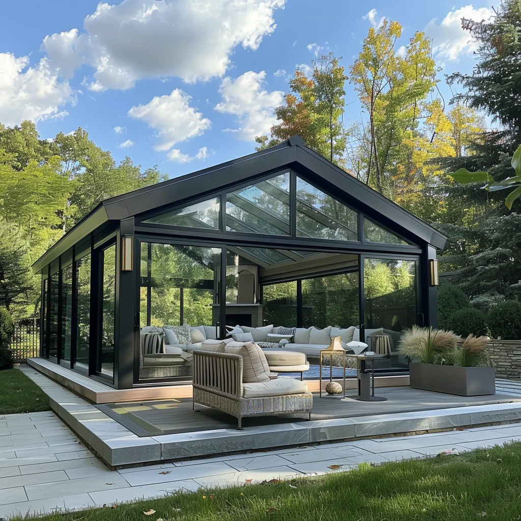 Scienlan Luxury Solarium veranda sunroom glass house prefab sunroom 4 Season Plant House Flower house
