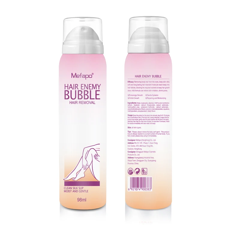 OEM Private Label Painless Depilatory Hair Removal Cream Organic Body Permanent Hair Removal Spray For Men