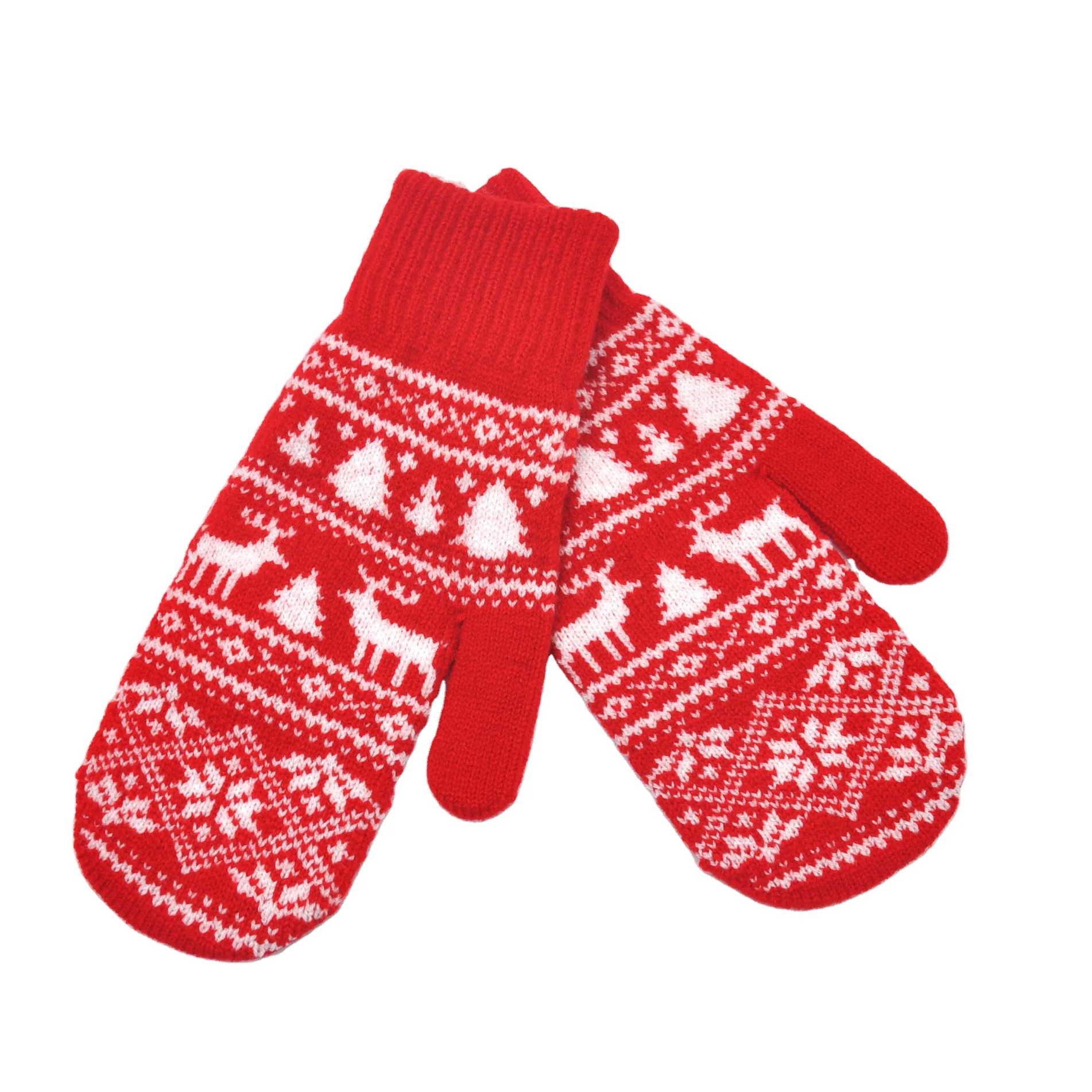 Вязаные Зимние перчатки для взрослых на заказ теплые варежки рук без пальцев Жаккардовые Перчатки