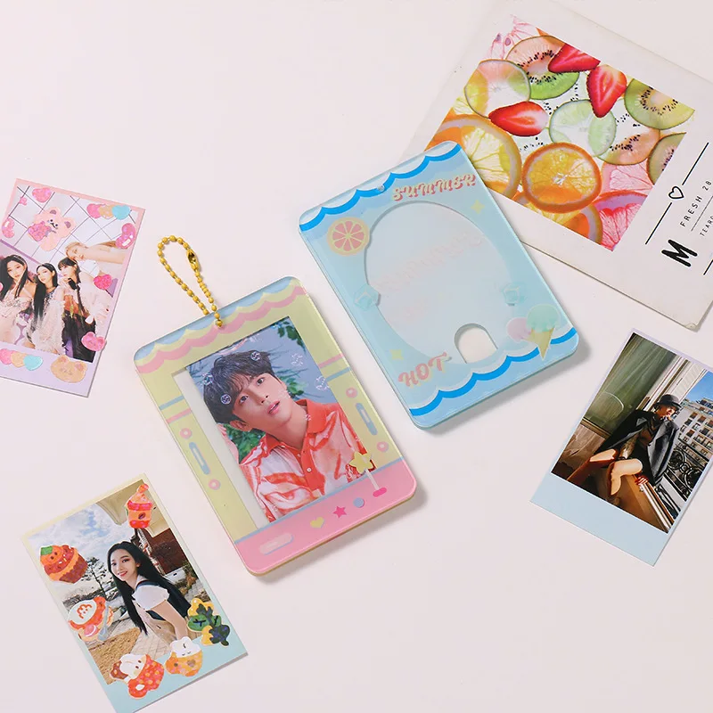 New design PC Acrylic photo Card holder k-pop Idol Stars photo collect card holders Desktop card sleeve