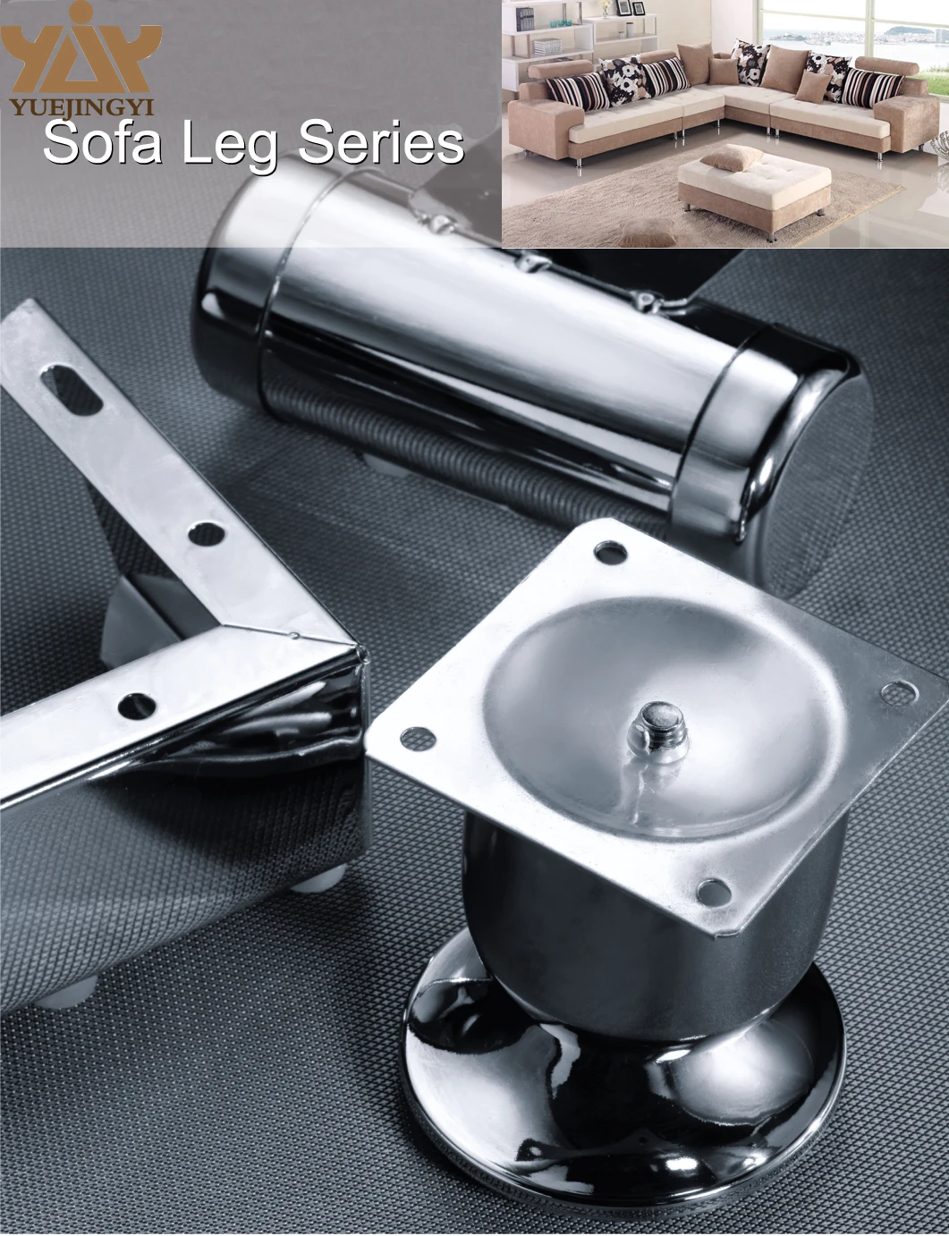 YJY Cross-border hot-selling durable wear-resistant TV cabinet feet light luxury metal sofa feet tea table legs furniture feet