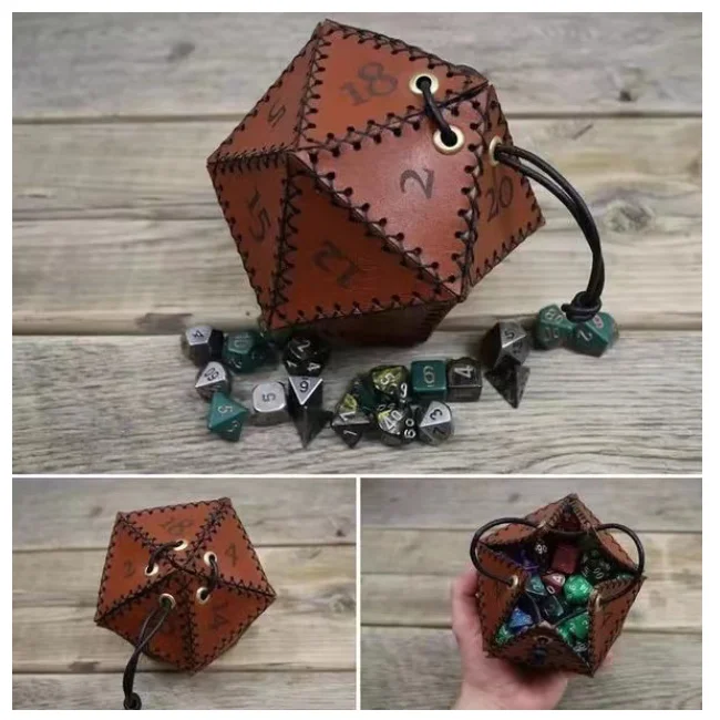 Multi-sided row storage bag game dice bag board game game dice bundle mouth storage bag