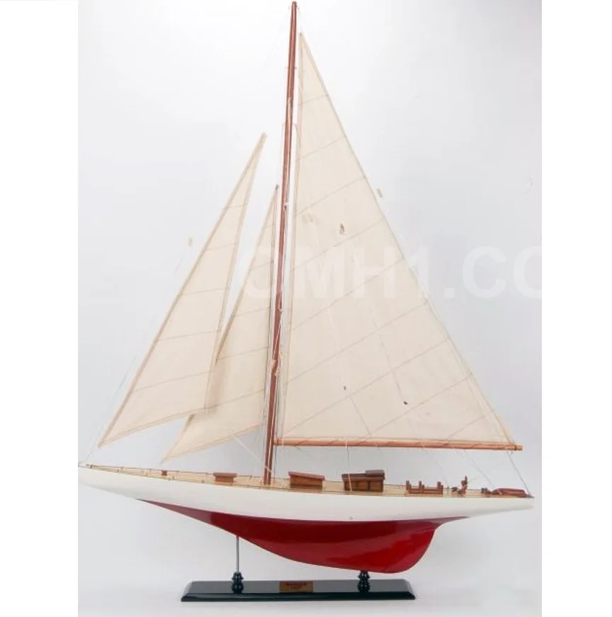 Ranger Painted Large Sailboat Model for wooden furniture handicraft products home decor from OMH arts and crafts