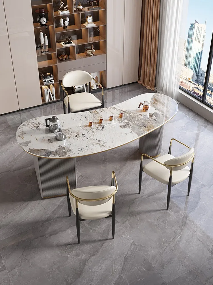 Wholesale Italian Modern Simple Style Dining Room Set  Dining Table Light Luxury Marble Household Dining Tables