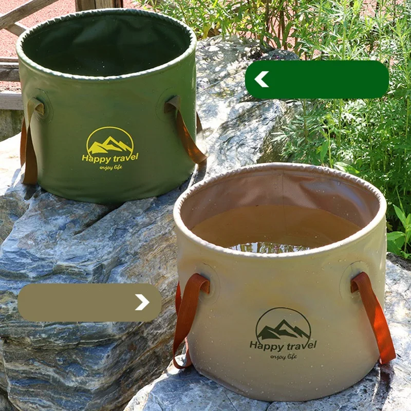 PVC Folding Bucket Portable 12L Water Round 20 L High Quality Outdoor Camping Storage Bag Collapsible water bucket
