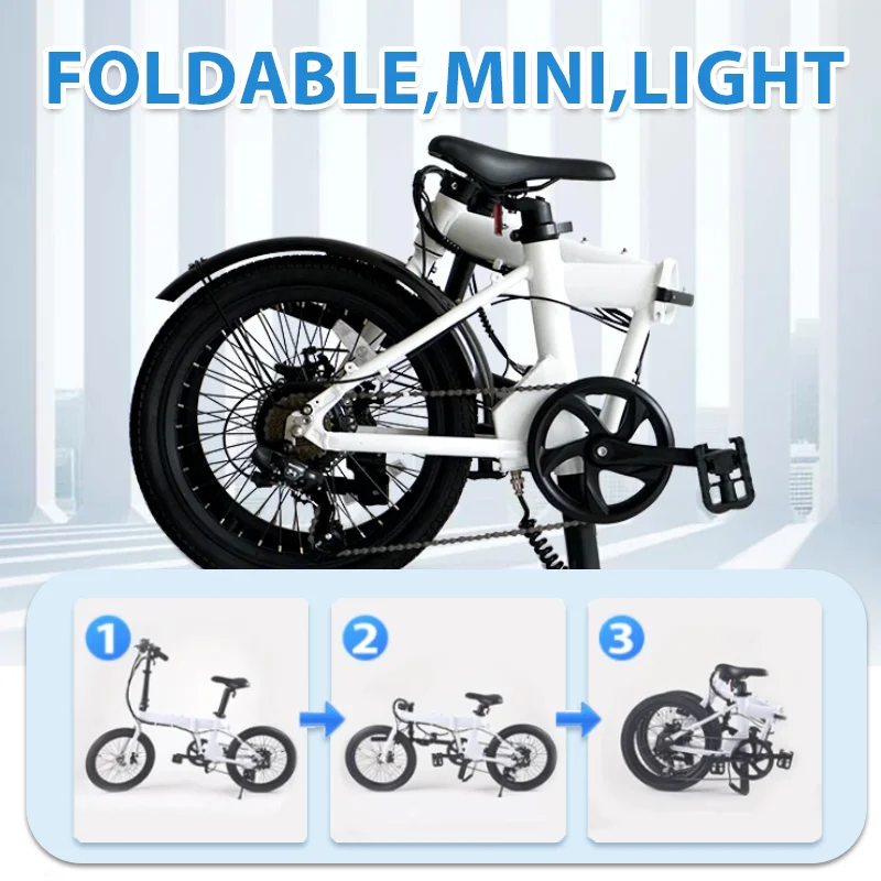 Hottech 250W 36V Rechargeable Electric Bicycle Dirt Bike Folding Speed Street City Road E Bikes Electric Bicycle