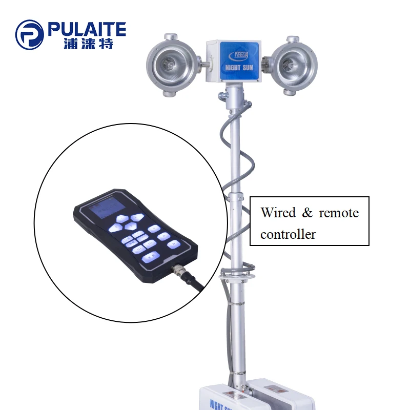Vehicle Lighting Mast metal halogen lamp ffire vehicle roof mounted led night scan telescopic tower light