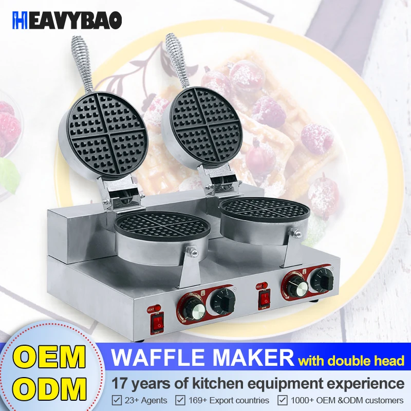 Heavybao  OEM Customized Commercial Electric Bubble Waffle Making Machine Egg Waffle Maker