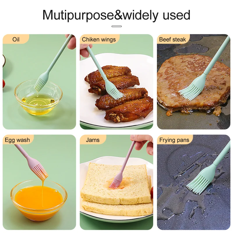 Wholesale Mixing Silicone Kitchen Brushes Baking Sets Barbecue Basting Tools BBQ Grill Pastry & Baking Food Silicone Oil Brush