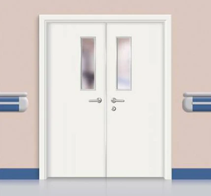 ZHTDOORS China Manufacturer Wholesale EN Standard 60 Minute Double Opening Fire Emergency Safety Door With Visual Window
