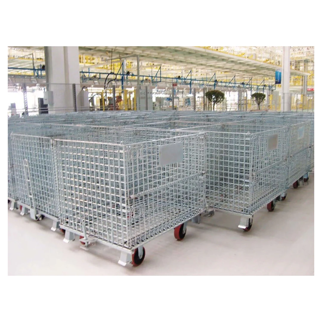 Peterack Hot Seller High storage capacity Metal Storage Cage Rolling Wire Mesh Pallet Containers