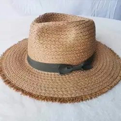 custom wholesale fashion custom men unisex sunhat   unisex  cool cowboy outdoor straw hat manufacture