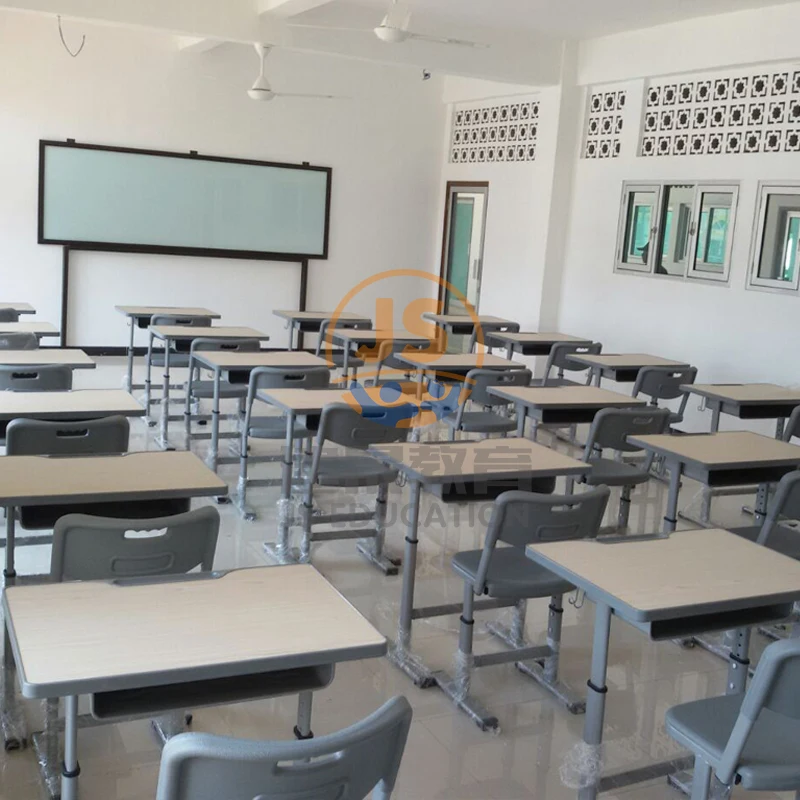 HY0336 Indian popular school set student desk chair with metal wood