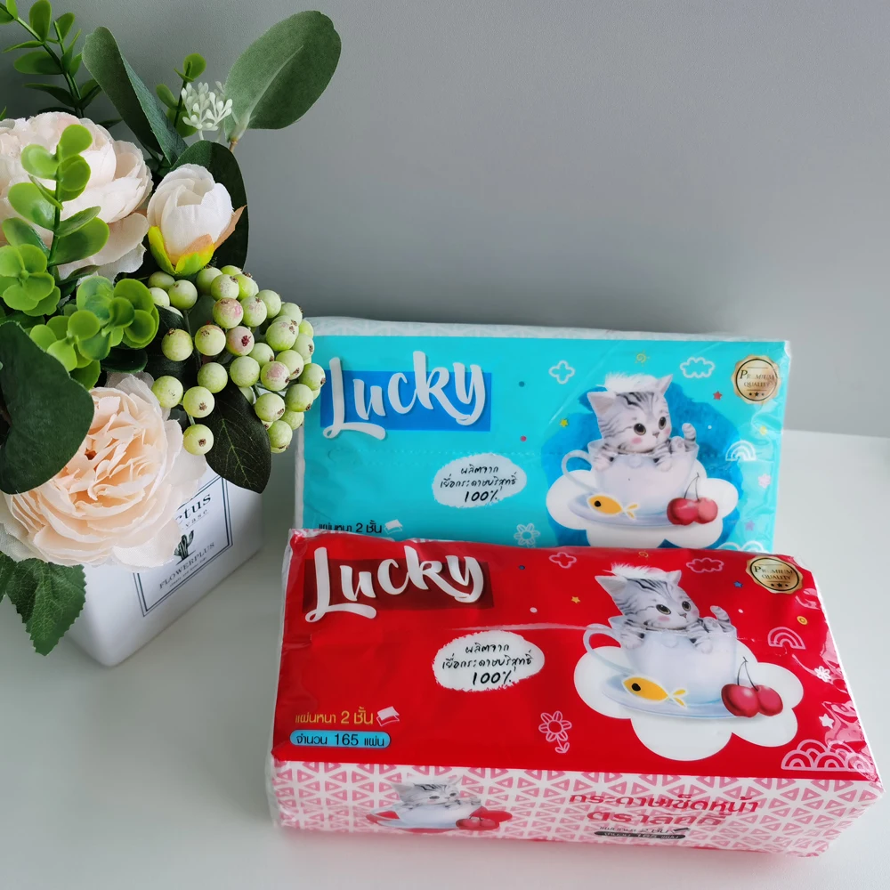 Wholesale  Soft packing poly bag tissue paper OEM  Pack Facial Tissue Paper soft facial tissue