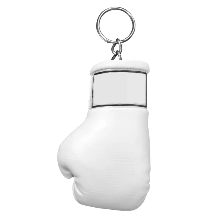 Promotional  Custom Color Pu Leather Key Rings Mini Boxing Glove Circle Shaped  Key chain