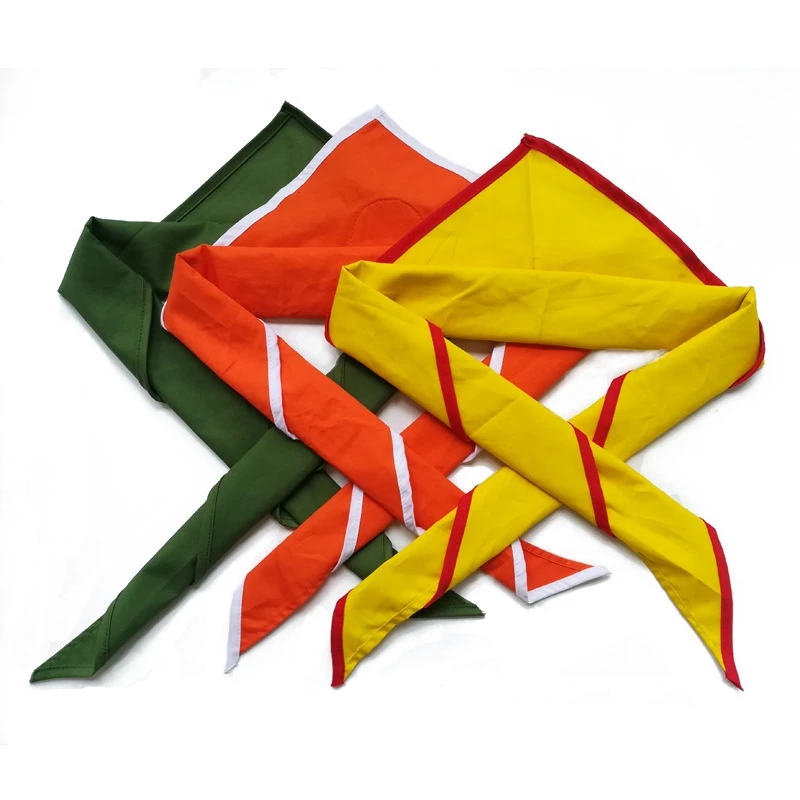 Custom woven T/C fabric scouts neckerchief souct scarf for boys and girls