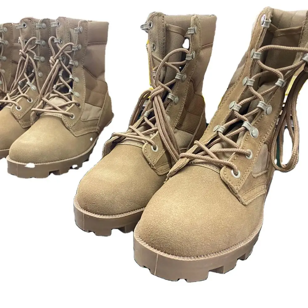 Coyote brown desert boots panama jungle rubber sole factory custom made cheap short lead