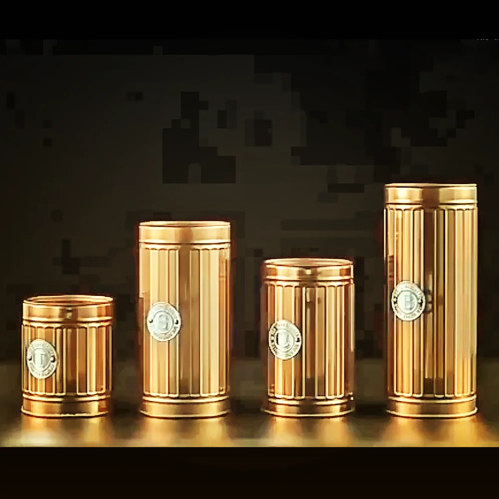 Luxury  Kitchen Stacking Vacuum Airtight Lids Food Storage Canisters Sugar Tea Coffee Bean Storage Containers Cookies Jars Set
