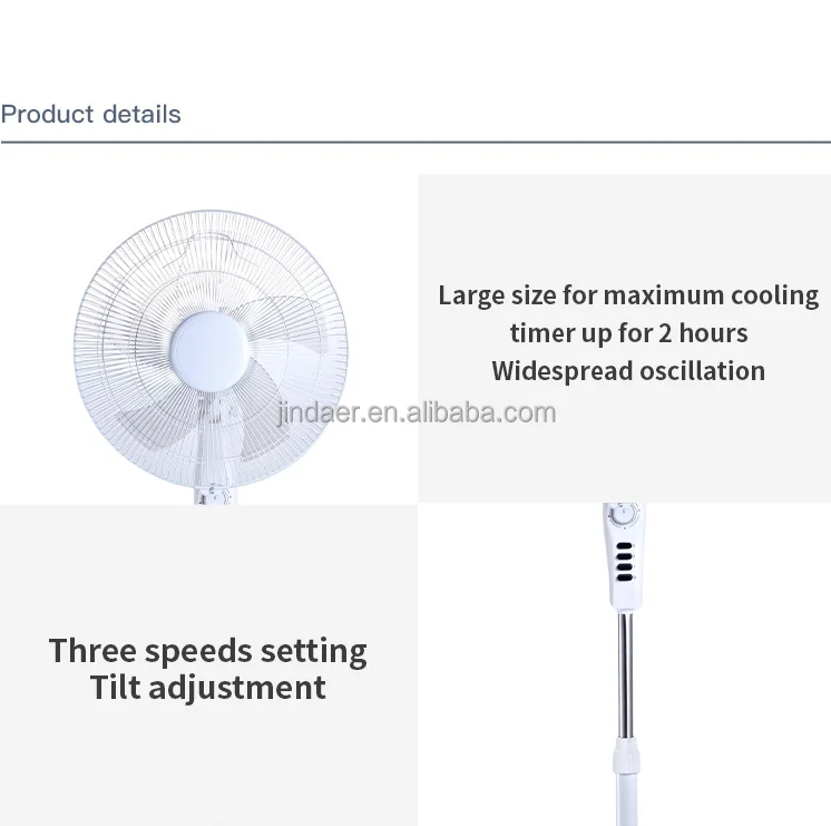 18inch Hot Sale Home Use Manufacture Ac Fan Stand Fan With manual timer 16 stand fan