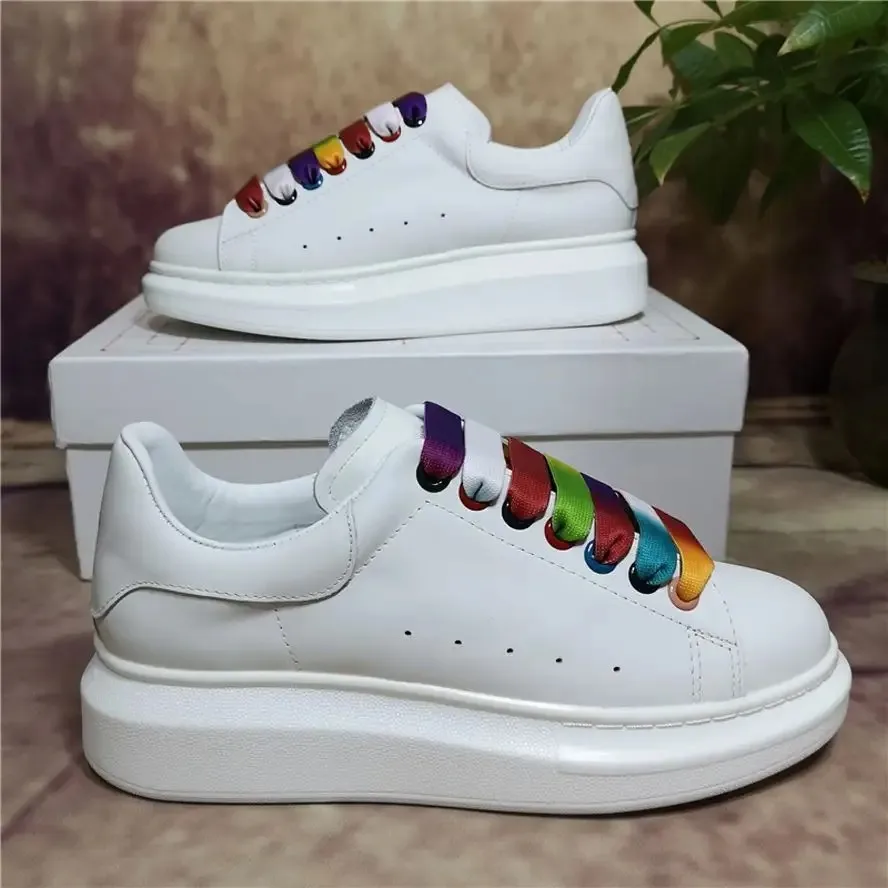 High Quality Chaussures De Espadrilles   Leather Lace up Platform Shoes Velvet Suede Designer Trainers Alexander Running Shoes