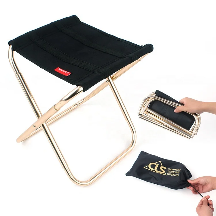 RTS Portable Ultralight Modern Design Aluminum Camping Stool for Picnic Fishing BBQ Foldable & Stylish Hiking Customizable Logo
