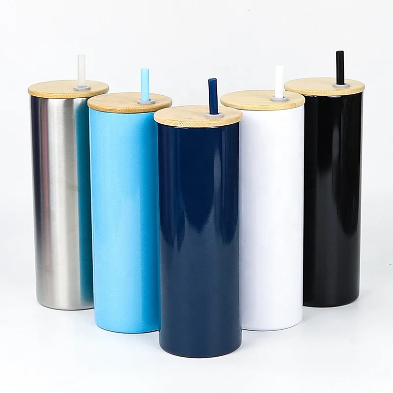 Кружка для кофе из нержавеющей стали с бамбуковой крышкой, 20 унций