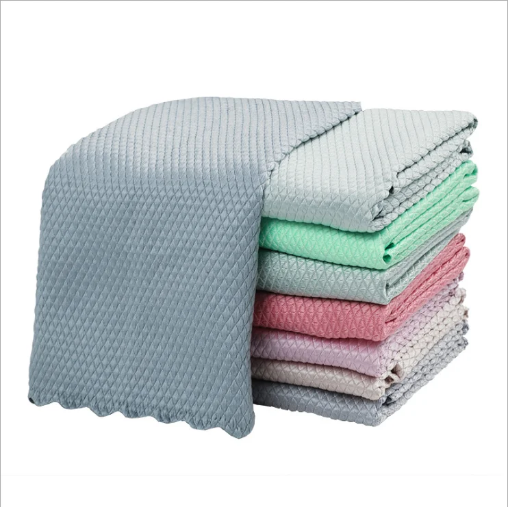 Factory hot sale microfiber towel cleaning cloth non-oily cleaning towel absorbent and quick-drying microfiber towel