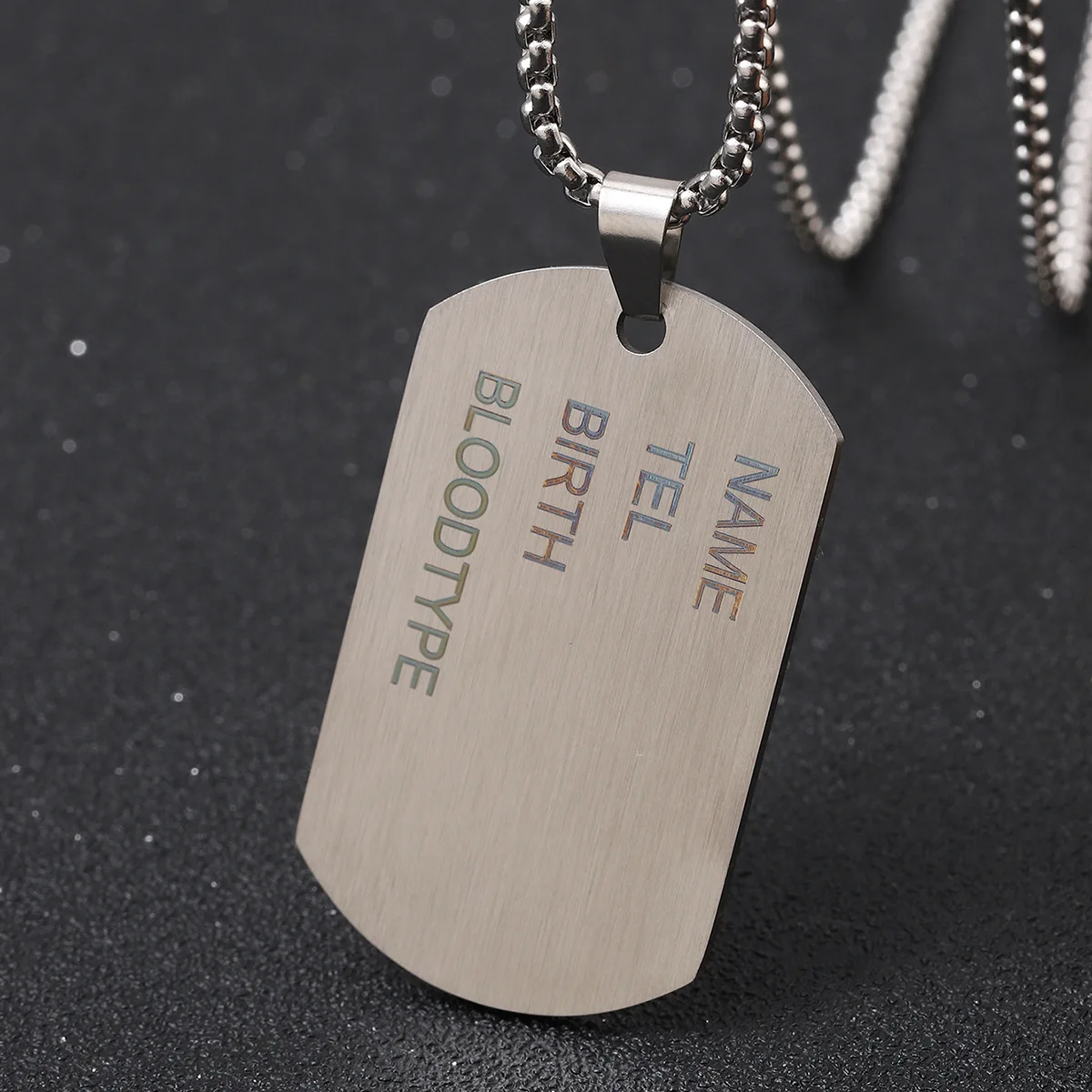 Мужское ожерелье из нержавеющей стали и титана простое титановой подвеска для собаки на заказ