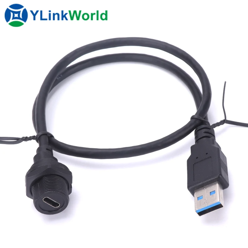 Shenzhen waterproof ip67 panel mount bayonet usb 3.0 a female connector