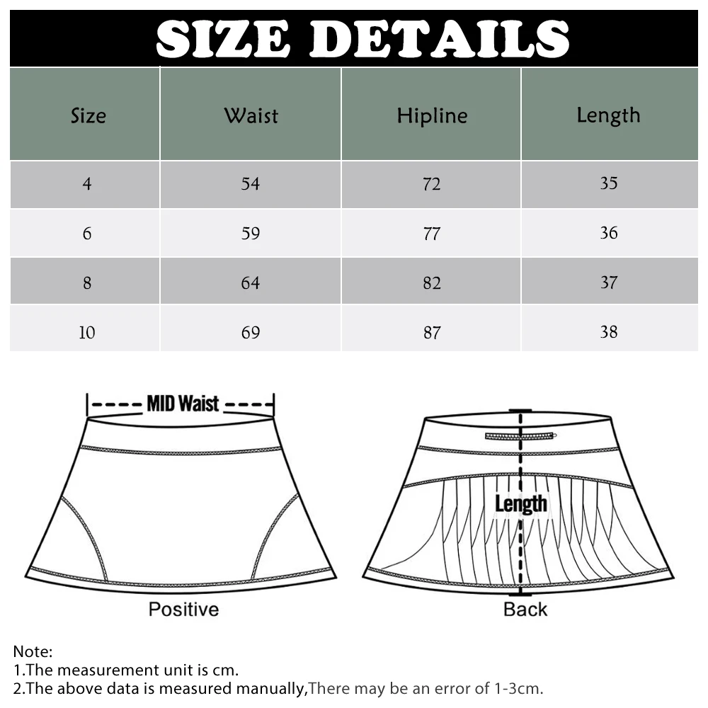 Female Sexy Two Piece Skirt With Pockets For Running Tennis Anti-Peeping Quick Dry High Waisted Yoga Pleated Skirts Women