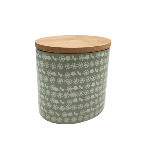 Custom design ceramic white canister rubber seals for ceramic canisters food jars with lids