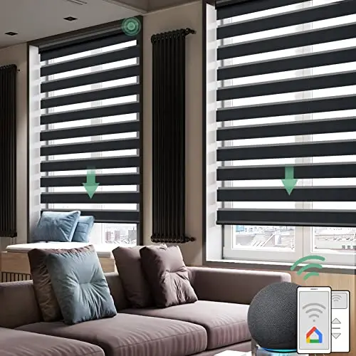 Xirui Wifi Tuya Alexa Google Customized Smart Zebra Electrical Automatic Motorized Zebra Blinds