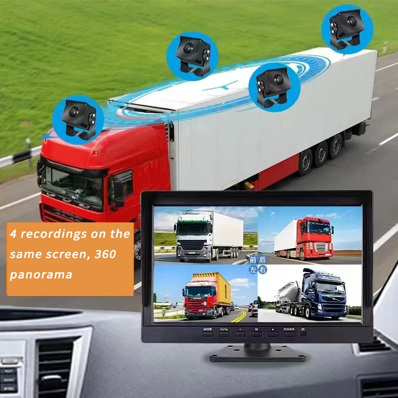 7 Inch LCD Monitor IP69K Bus/Trailer/Truck/Forklift CCD 24V Auto Reversing Camera