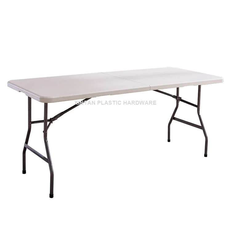  cheap Hot Sale outdoor garden 8 ft white plastic Folding rectangular table for camping