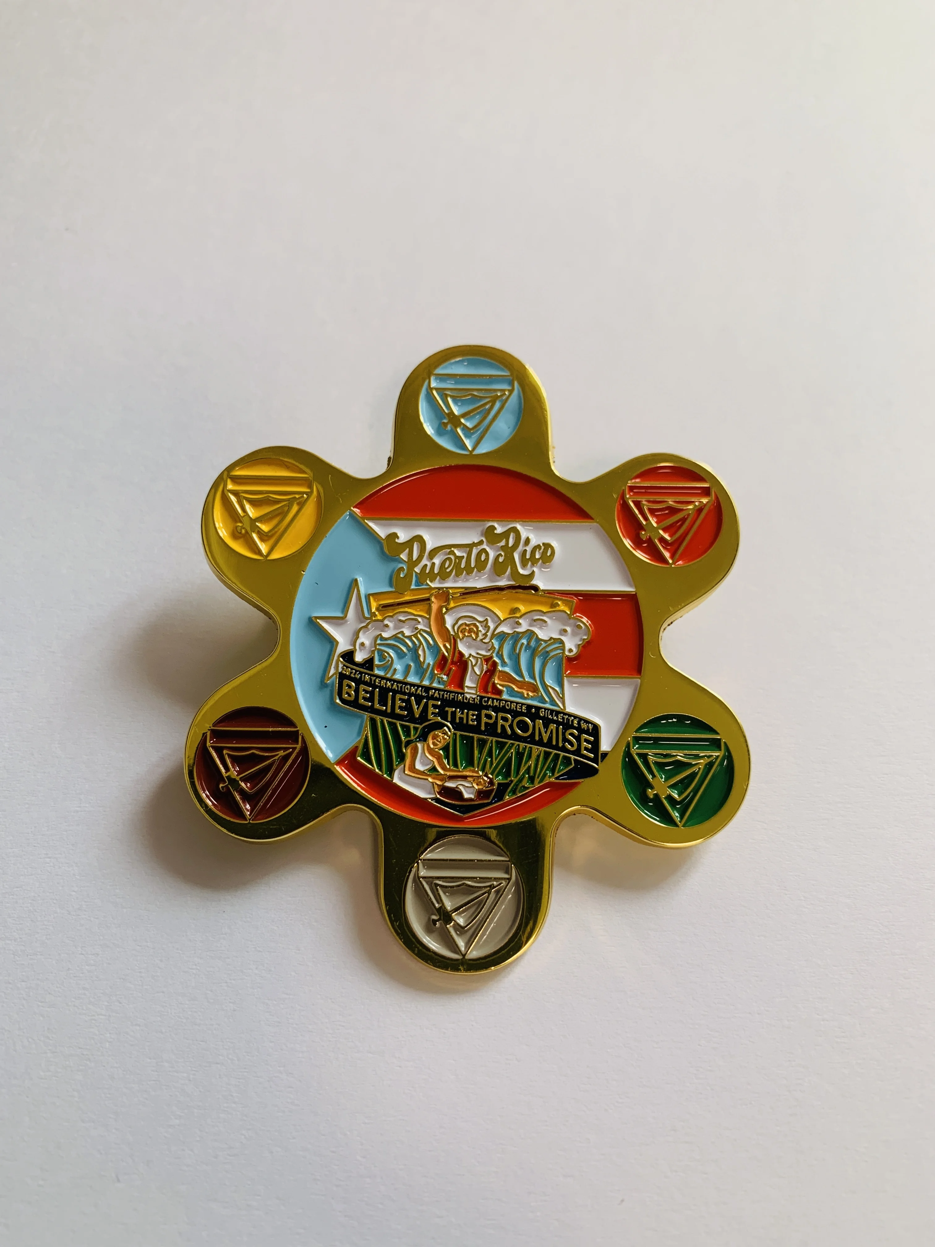 2024 International Pathfinder Camp Believe The Promise enamel pin