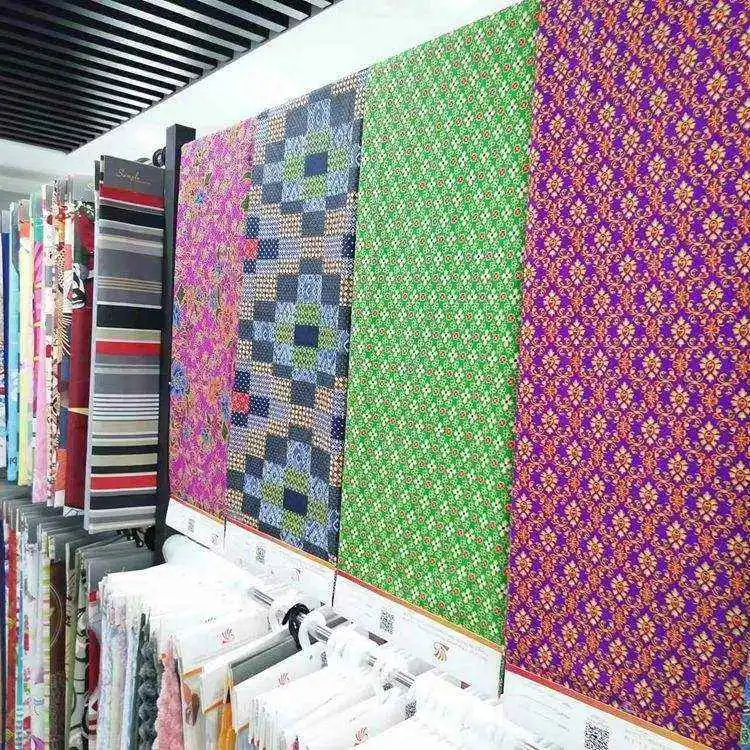 Cheap price soft microfiber polyester flower print thai indonesian sarong batik fabrics wholesale