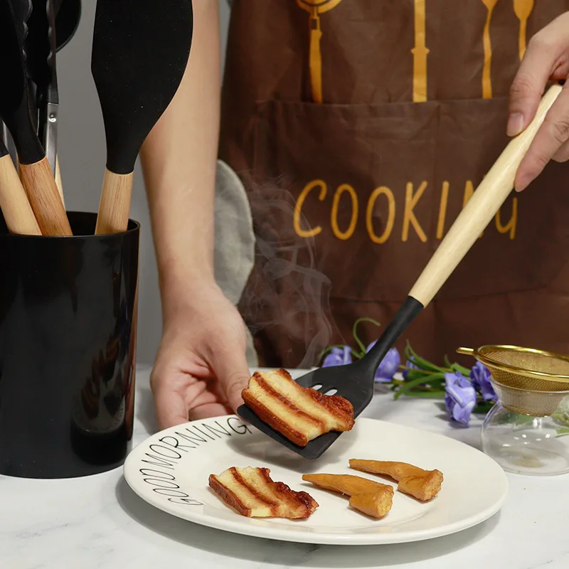 Силиконовая лопатка для супа 12 шт. набор антипригарных кастрюль и сковородок высокая температура силиконовая домашняя посуда