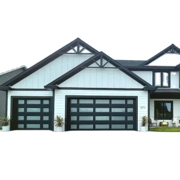 Electric Overhead Aluminum Frame Glass Panel Sectional Garage