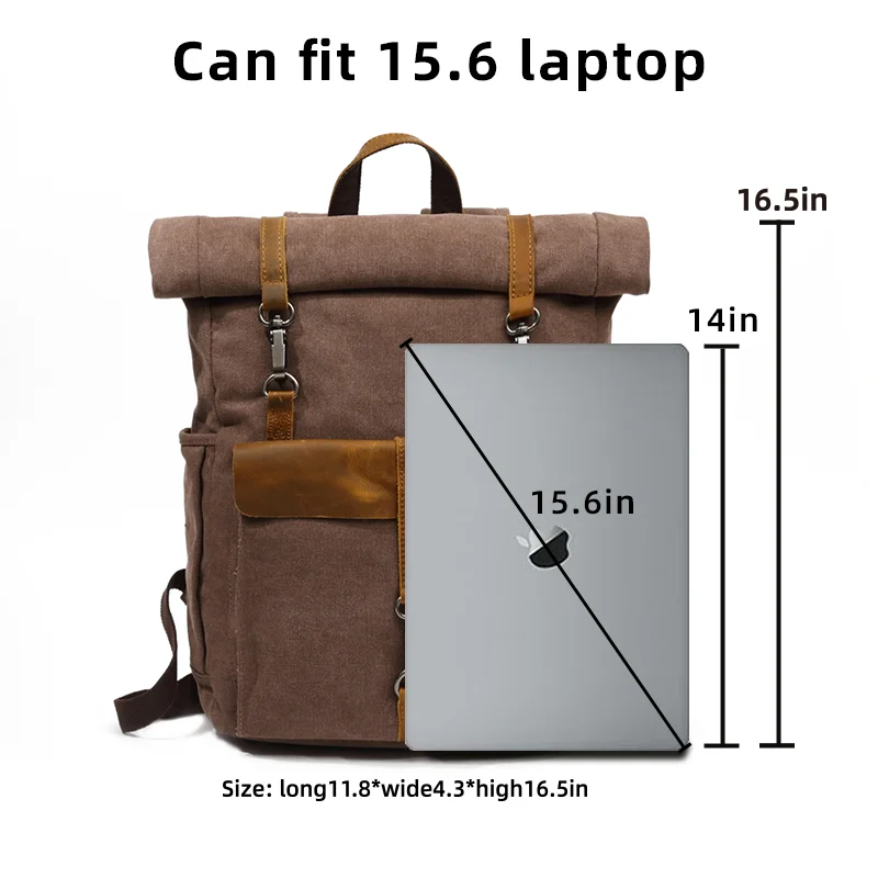 Factory new style multifunctional custom canvas backpack cotton tote bags canvas travel backpack laptop backpack canvas