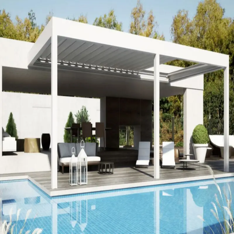 Aluminum Pergola Dropshipping Hot Selling Aluminium Pergola Heat Insulation Gazebo Roof Material With Low Price