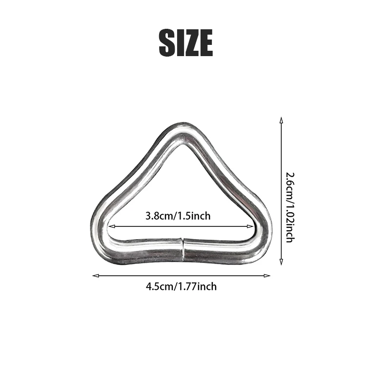 High Quality Child Trampoline Outdoor Accessories Triangle V Rings Buckle For Mini Trampoline Mat Repair
