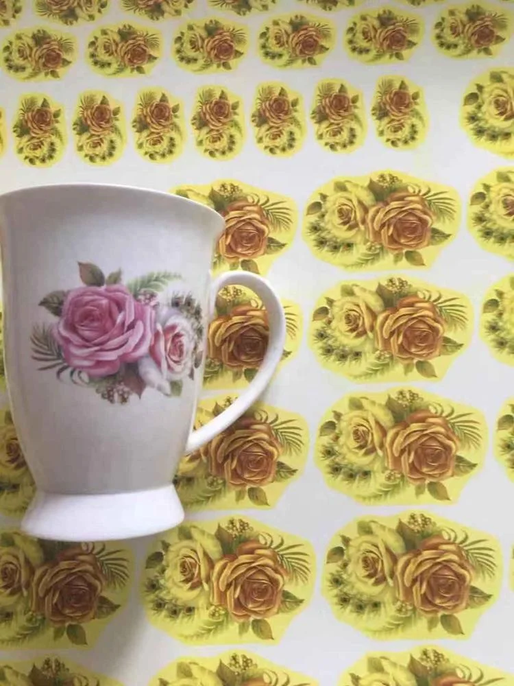 High Temperature 20 Sheets Water Slide Transfer Designs Film Pigment Decal Paper Peel Paper for Ceramics Mug