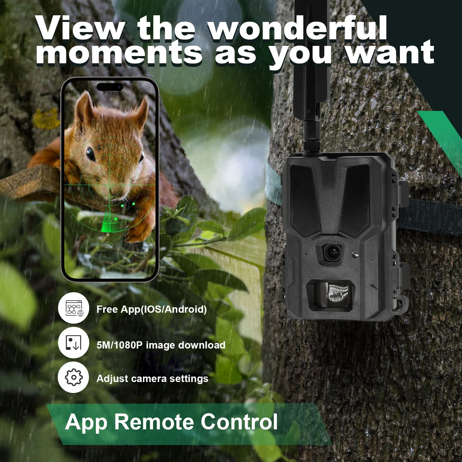 Outdoor 4g lte mini game trail camera AI-powered app control hunting camera for animals
