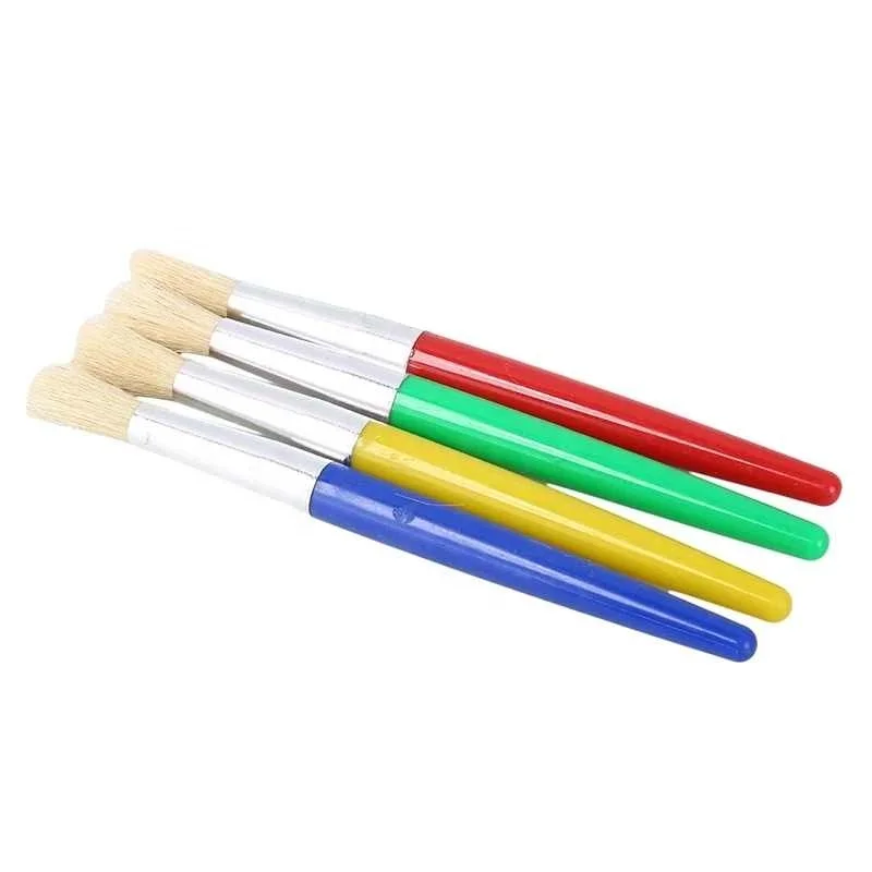 4pcs/set High Quality Candy Brushes New Paint Brush Oil Watercolor Painting for Children Gouache Drawing Art Supplies