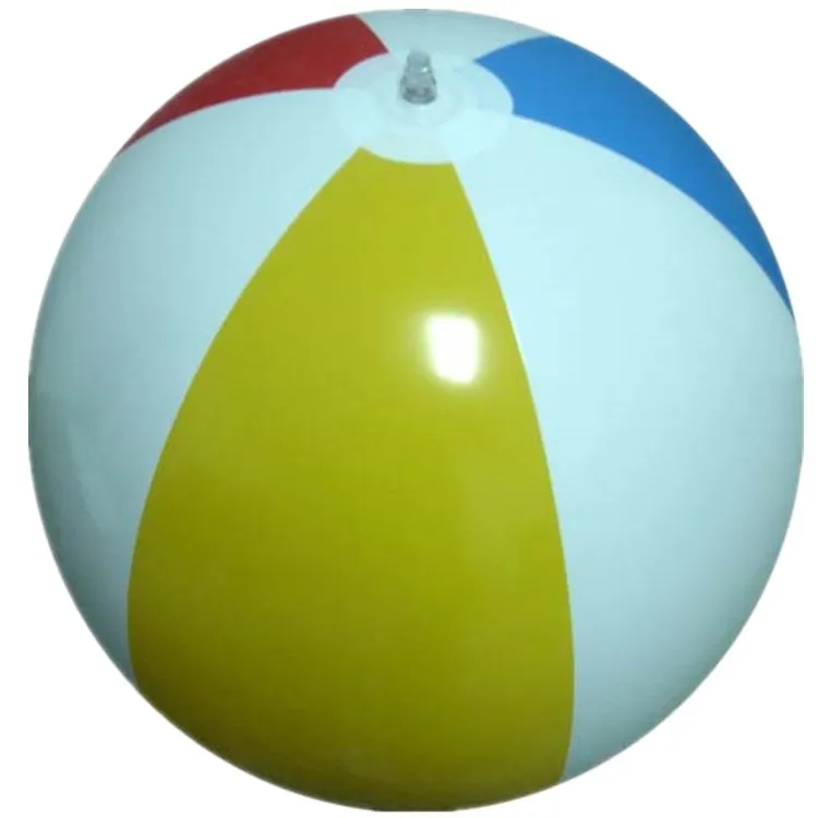 Товары высокого спроса, пластиковый Красочный Блестящий надувной пляжный шар с картонной печатью, водные игрушки, надувной пляжный мяч из ПВХ, игрушка