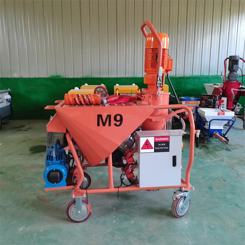 Globally Double Compressor Stator Rotor Mortar Spray Machine Mortar Spray Machines Pump Concrete Sprayer Machine