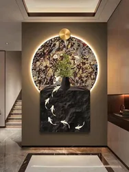 Snow Mountain Blue Marble Background Wall Decor Backlit Transparent Stone Island