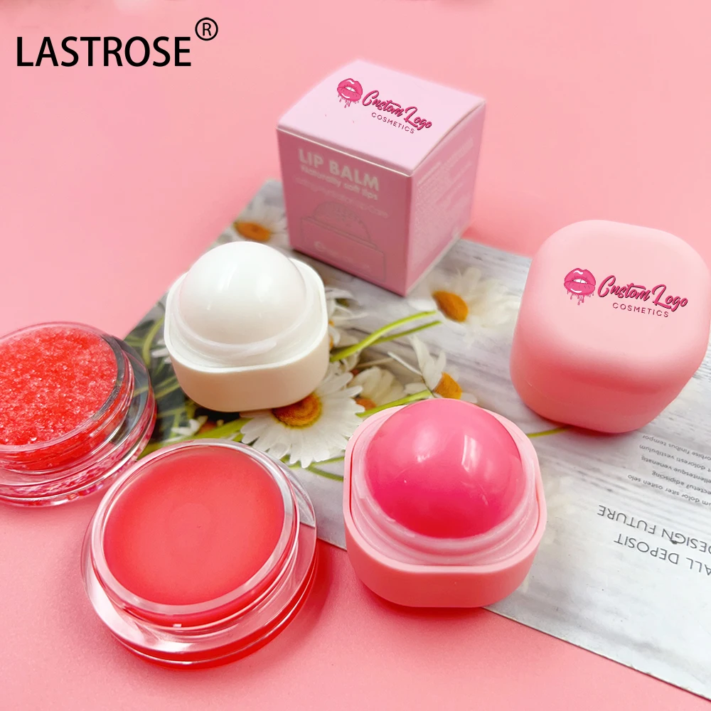 Cute Organic Lip Butter Round Ball Lip Balm Private Label Moisturizing Fruit Flavor Chap Stick Lip Balm Ball